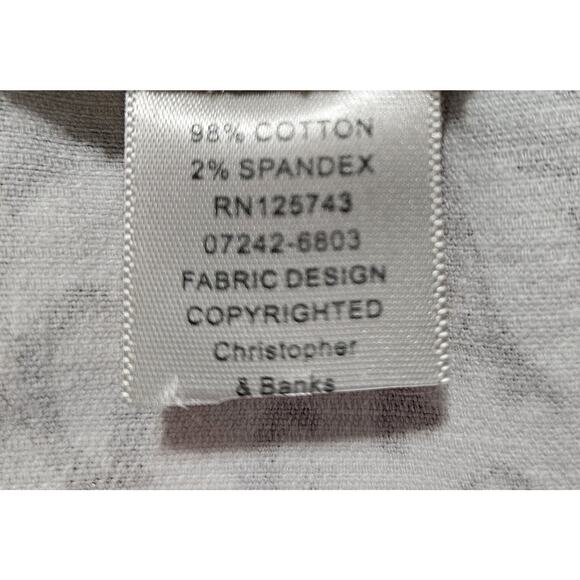 CHRISTOPHER CJ BANKS Women M Corduroy Jacket Blazer Buttons Tan White Floral 38" - Picture 8 of 8